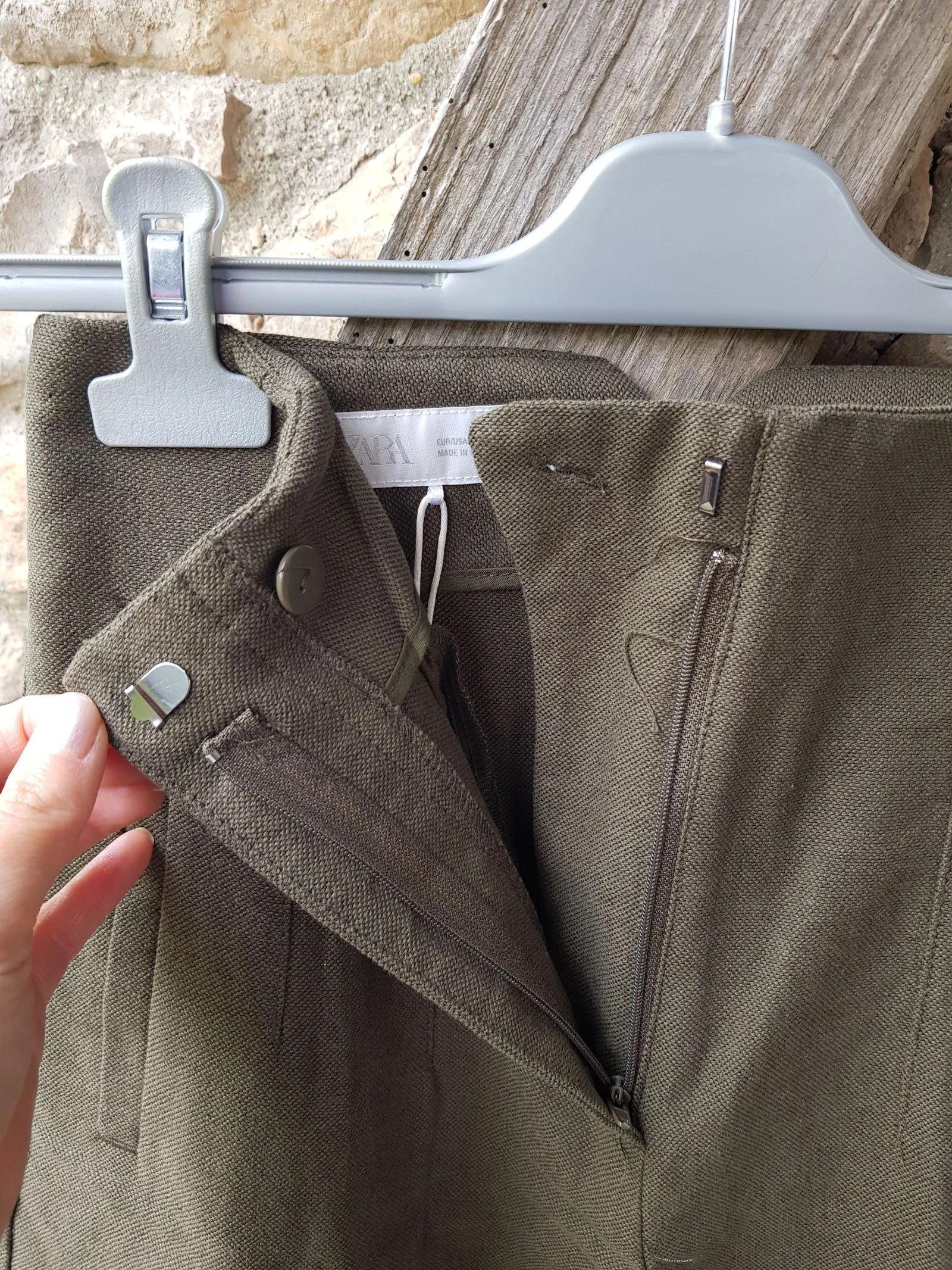 Calça larga linho e algodão Zara – photo 3